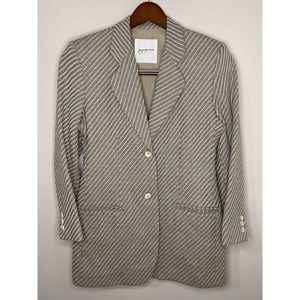 Gray Striped Women's Blazer